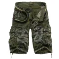 Men's camouflage cargo shorts casual multi-pocket military style summer five-point pants - 29 / Military Camouflage