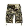 Men's Camouflage Cargo Shorts Military Multi-Pocket Casual Summer Outdoor 5-Inch Pants - 29 / Khaki