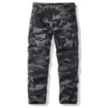Men's camouflage cargo pants with multiple pockets, casual tactical military trousers. - Grey Camouflage