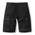 Men's solid black cargo shorts with multiple utility pockets and comfortable casual daily fit. - 42 / Black