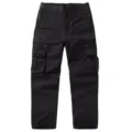 Men's black cargo pants multi pocket straight leg casual trousers for daily street wear. - 29 / Black