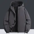 Heren Met Capuchon Windjack Jas Donkergrijs Casual Outdoor Sportkleding Variant Stijl - M / Tops / donkergrijs