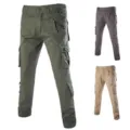 Men's casual loose cargo pants with multi pockets tactical trousers for outdoor daily wear. - 29 / Army Green