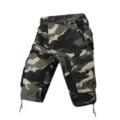 Pantaloncini cargo mimetici tattici da uomo casual multi-tasche a 5 punti per l'estate - Mimetico Esercito Chiaro