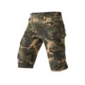 Men's camouflage cargo shorts casual outdoor multi-pocket five-point tactical shorts - 30 / Khaki Camouflage