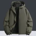 Heren capuchon tactisch jas buiten windjack casual sportswear jas met mesh voering. - M / Tops / Legergroen