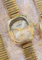 Gouden vierkante quartz horloge met metalen rekband, elegante vrouwen horloge. - Goud Grijs