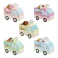 Cute ice cream truck candy paper boxes set for kids birthday party favor gift packaging boxes - 5 Colors Mixed (1 Piece Each)