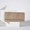 Elegant gold glitter evening clutch bag for women, stylish rectangular design for parties. - Champagne