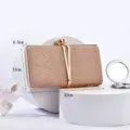 Glitter Gold Evening Clutch Bag Elegant Women Sequin Party Dress Shoulder Crossbody PU Purse - 22x4.5x14cm / Champagne