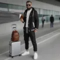 Ensemble veste de baseball à capuche et pantalon cargo noir pour homme, style urbain. - S / Haut et Bas / Noir
