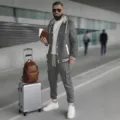 Ensemble survêtement homme veste zippée à capuche grise et pantalon cargo de sport décontracté - S / Haut et Bas / Gris foncé