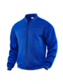 Blouson bomber zippé décontracté bleu roi pour homme et vêtement d'extérieur stylé - S / Bleu