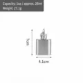 Mini flask tascabile in acciaio inossidabile da 1oz portatile per viaggi e attivita allaperto. - 1 Oncia (28ml) / Argento