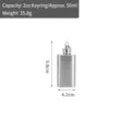 fiaschetta piatta in acciaio inox 2oz portachiavi mini bottiglia alcol esterno - Portachiavi da 2 Once (56ml) / Argento