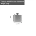 Fiaschetta tascabile in acciaio inox 2oz contenitore per vino all'aperto bottiglia - Tubo Medio da 2 Once (56ml) / Argento