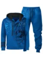 Nuevo conjunto de chándal azul para hombre con sudadera con capucha y pantalón. - Azul zafiro