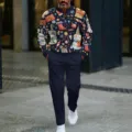 Men Christmas Stand Collar Sweatshirt And Trousers Casual Holiday Tracksuit Set 2025 - Snowman