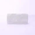 Elegant silver glitter evening clutch bag for women, stylish party shoulder handbag. - Silver