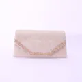 Sparkling rhinestone evening clutch bag, elegant sequin wedding purse for women and formal party use. - Champagne