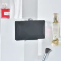 Black rhinestone evening clutch bag for women party wedding elegant fashion hand purse. - Black