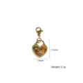 Ciondolo a cuore dorato con pietre colorate, accessorio per collana fai da te 17,5x14mm. - Ciondolo a Cuore con Intarsio di Stella (XBN260905-9)