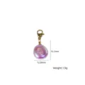 Pendente perla barocca con chiusura a moschettone, gioiello acciaio titanio, accessorio viola. - Ciondolo con Perla Barocca Viola (XBN260905-10)