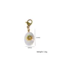 Ciondolo per collana DIY con chiusura a moschettone perla naturale ciondolo sole oro stile - Ciondolo Ovale a Stella (XBN260905-11)