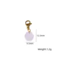Ciondolo in pietra rosa naturale con chiusura a moschettone dorata accessorio gioiello DIY per collana. - Ciondolo Esagonale in Pietra Naturale Rosa (XBN260905-30)