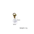 Ciondolo con perla DIY per collana con chiusura a moschettino, gioielli eleganti. - Ciondolo con Perla Tonda Classica (XBN260905-32)
