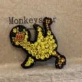 Cute cartoon duck rhinestone hair clip sparkly side bangs pin fashion lovely kids accessory - Yellow