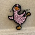Rhinestone duck hair clip sparkling crystal cute animal hairpin for women girls daily accessories - Pink