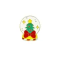 Weihnachtskugel Legierung Brosche Nadel mit süßem Weihnachtsbaum und farbigem Emaille Detail Design. - Schneekugel Baum Stil