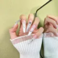 Uñas postizas hechas a mano con ojo de gato plateado y detalles de pedrería para fiesta - XS / Stiletto (Con Kit de Herramientas)