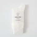 Solid color white knitted mid-tube socks, Japanese street style warm comfort cotton socks. - One Size / Solid White