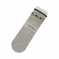 Light gray sweet Japanese style ruffle crew socks, breathable mesh cotton socks variant. - One Size / Light Gray