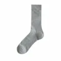 Women's thin mesh mid-tube crew socks in light grey variant. Perfect for spring summer. - One Size / Light Gray