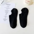 Calcetines bajos negros moteados de colores para mujer, calcetines invisibles de verano. - Talla única / Negro