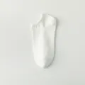 Damen reine Baumwolle kurze Socken, einfarbig flach geschnitten atmungsaktive Freizeitsocken. - Einheitsgröße / Weiß