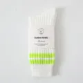 White striped mid-calf socks for women and men, casual streetwear cotton athletic tube socks. - One Size / Two-Bar Neon Green