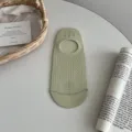 Femmes chaussettes invisibles respirantes en maille unie été mince coupe basse chaussettes de bateau - Taille unique / Vert