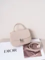 Borsa a mano in pelle beige elegante borsa a tracolla da donna borsa casual da lavoro - 21*7*15cm / Milk Tea