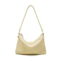 Casual leather shoulder bag for women, soft cream yellow hobo handbag, daily commuting style. - 31x4x21cm / Milky Yellow