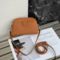 Genuine leather mini crossbody phone bag, stylish shoulder bag for women with premium texture. - Gold Brown