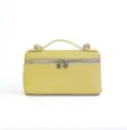 Borsa a mano scatola in vera pelle manico superiore design di lusso elegante borsa gialla - Giallo Chiaro