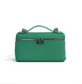 Borsa a tracolla con manico superiore in vera pelle verde borsa a scatola elegante compatta - Verde velluto