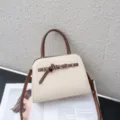 Stylish genuine leather women handbag, versatile shoulder and crossbody bag for daily work. - 24 * 10 * 18CM / Beige Coffee