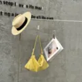 Stylish yellow leather hobo bag for women, soft shoulder crossbody tote for casual daily commute. - 35*9*18cm / Chick Yellow