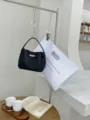 Mini leather Kelly bucket bag, chic top handle crossbody bag, versatile casual genuine leather handbag. - 20*9*16cm / Black