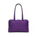 Lila Leder Schultertasche für Damen, eleganter Henkeltasche Boston Bag, stilvoller Alltagsbegleiter. - Seeanemone Lila